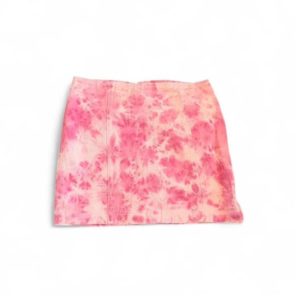 NWT Urban Outfitters Pink Tie Dye Jean Skirt
